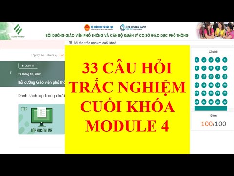 ĐÁP ÁN 33 CÂU HỎI TRẮC NGHIỆM MODULE 4 MÔN TIN ĐÁP ÁN 33 CÂU HỎI TRẮC NGHIỆM MODULE 4 MÔN TIN