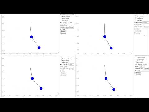 Podwójne wahadło matematyczne x4