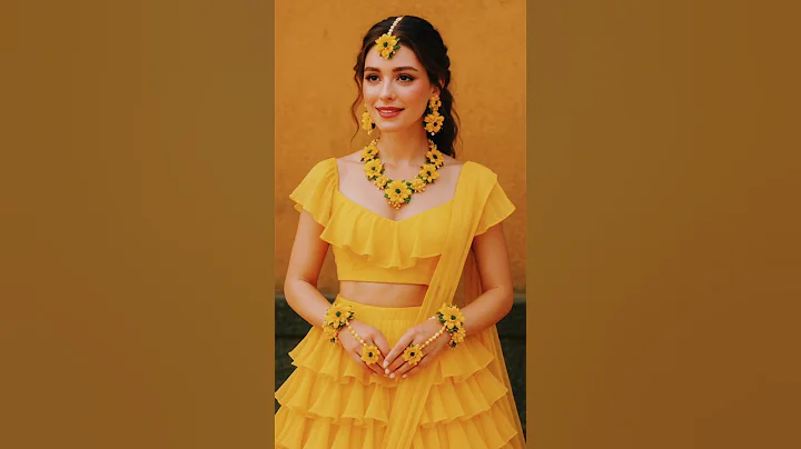Simple & Stylish Haldi Ceremony Dress for👰 Bride | Trending Outfit Ideas 2025|| #shorts #haldi