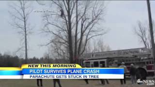 Pilot Survives Interstate Plane Crash