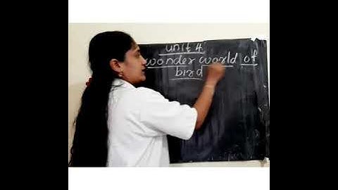 Unit 4 wonder world of birds (English medium)