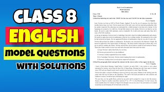 Class 8 English Model Question With Solutions 2082 | BLE 2082 | English Model Question With Solution