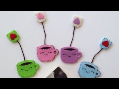 Keçeden Kitap Ayracı Yapımı | Diy Cute Felt Bookmark Craft Project | step by step