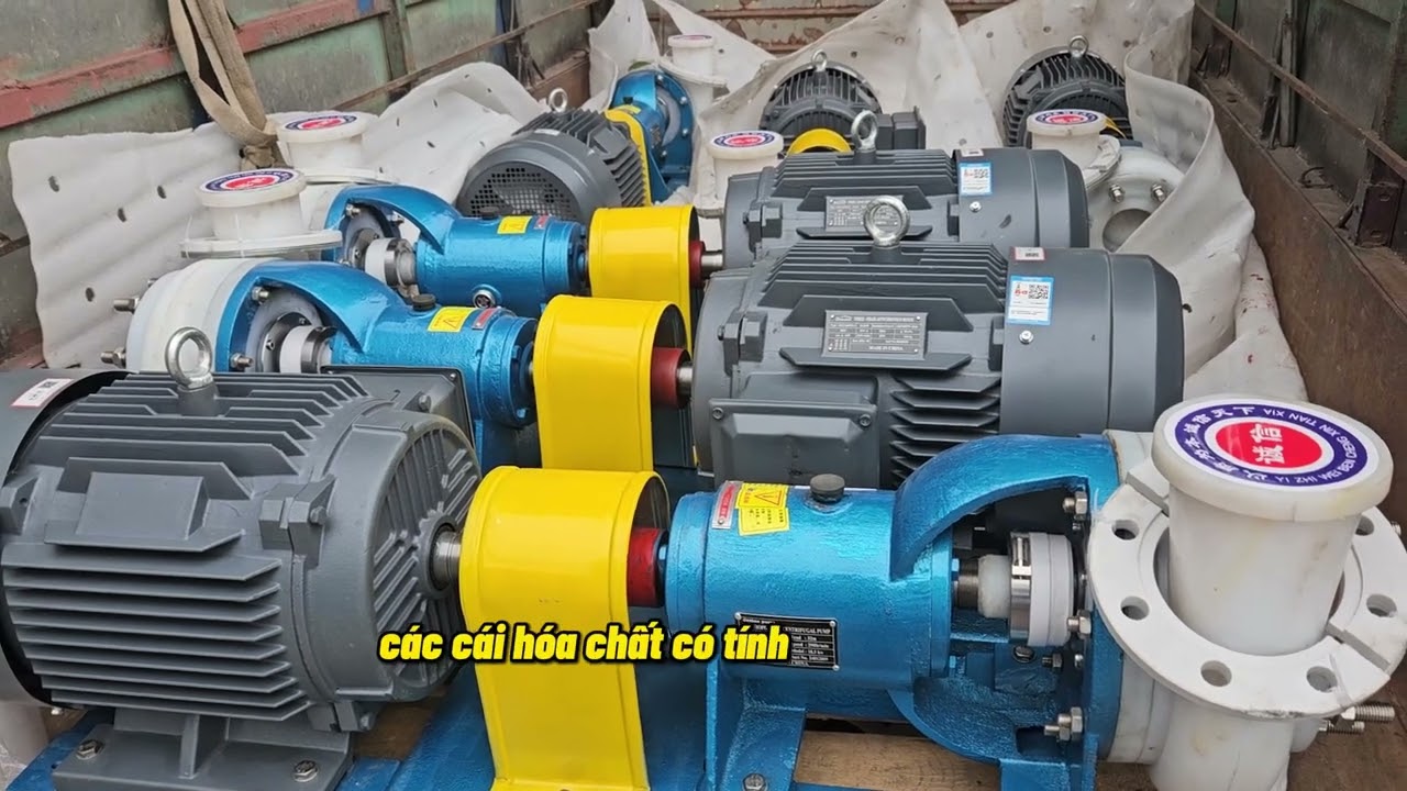 Bơm Axit Mạnh H2SO4 nhựa Trắng DOSAKI