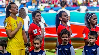 Himno chileno en el Mundial Femenino - Chile vs Suecia