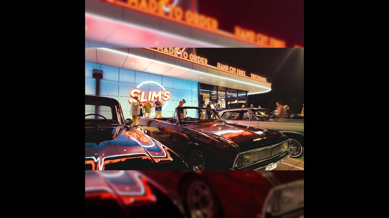 Pulling Up to Slim’s Burgers in the 1963 Belair Coupe | Redcliffe Brisbane Cruise