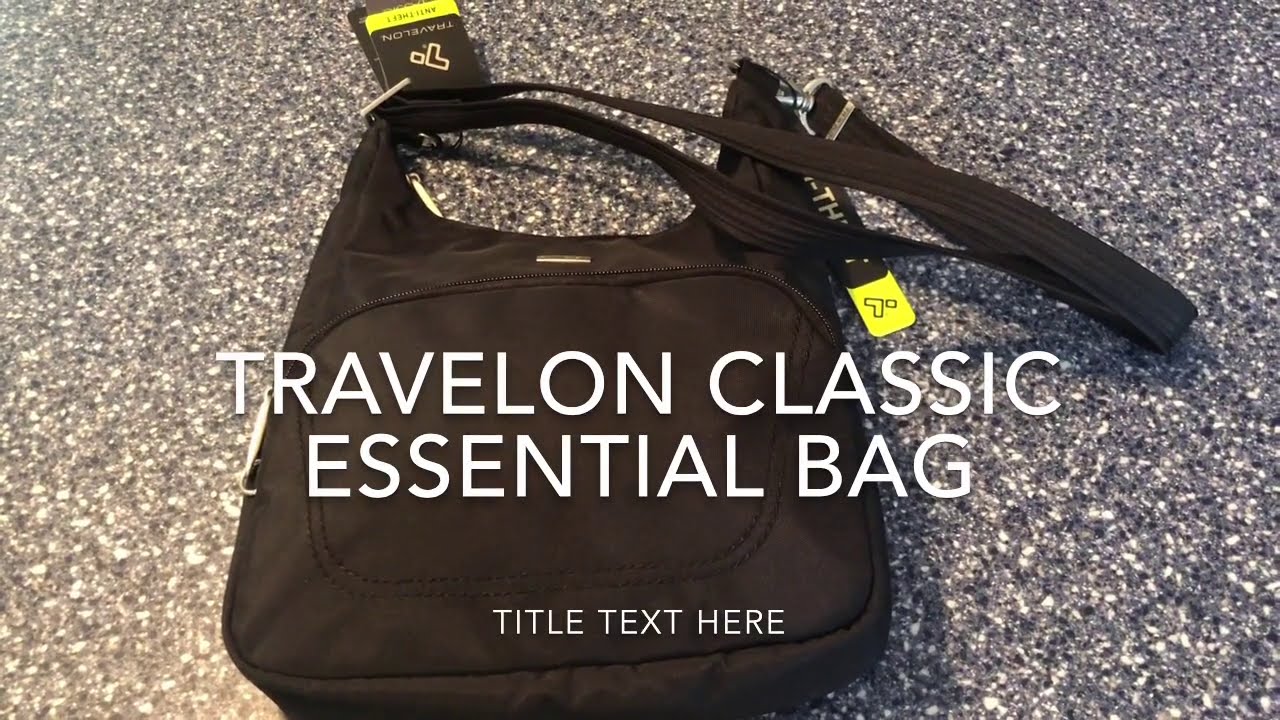Travelon AntiTheft Classic Essential Messenger Bag YouTube