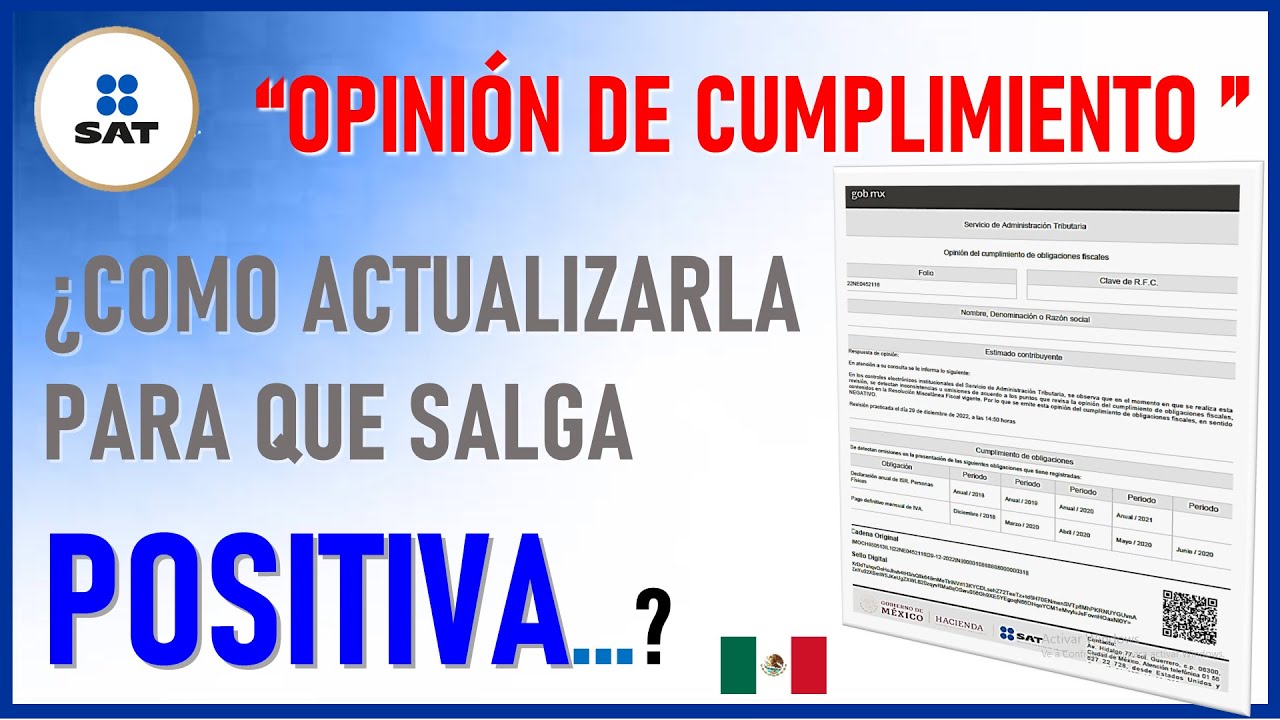 ¿ CÓMO ACTUALIZAR MI OPINIÓN DE CUMPLIMIENTO DE OBLIGACIONES FISCALES 2023 ..???