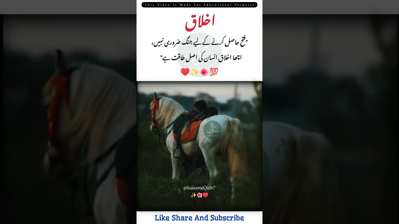 Akhlaq | Akhlaq Quotes | Urdu Best Quotes | Islamic | 