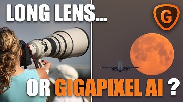 CROP AND UPSCALE WITHOUT LOSING RESOLUTION - how to photograph a VERY LARGE MOON with Gigapixel AI