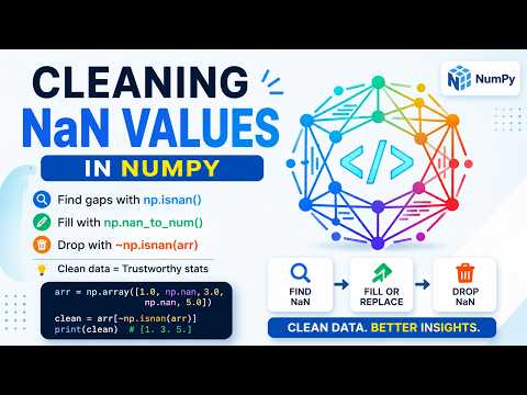 NumPy Cleaning NaN Values Explained - np.isnan(), np.nan_to_num(), Boolean Masking