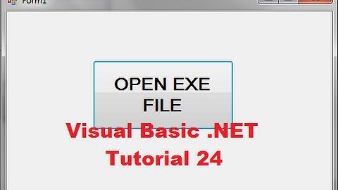 Visual Basic .NET Tutorial 24 - How to launch Executable (.exe) file from chosen Directory