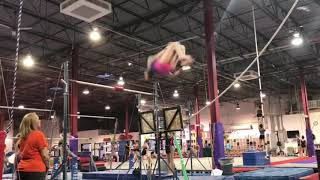 Jaidyn Raby Training Full-Out On Bars.