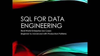 SQL for Data Engineering Tutorial | Build Real Data Pipelines