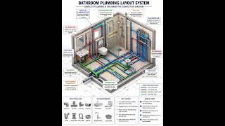 Bathroom Plumbing Layout System | Basic knowledge for Civil Engineering | #shorts #civilengineering