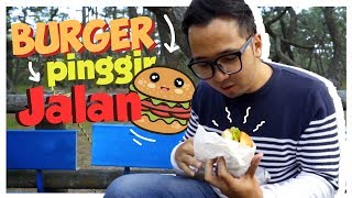 BURGER PINGGIR JALAN DI JEPANG!  Rotinya di Goreng fams !!