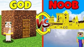 Minecraft Battle: NOOB vs GOD: SWAPPED HOUSE CHALLENGE / Animation