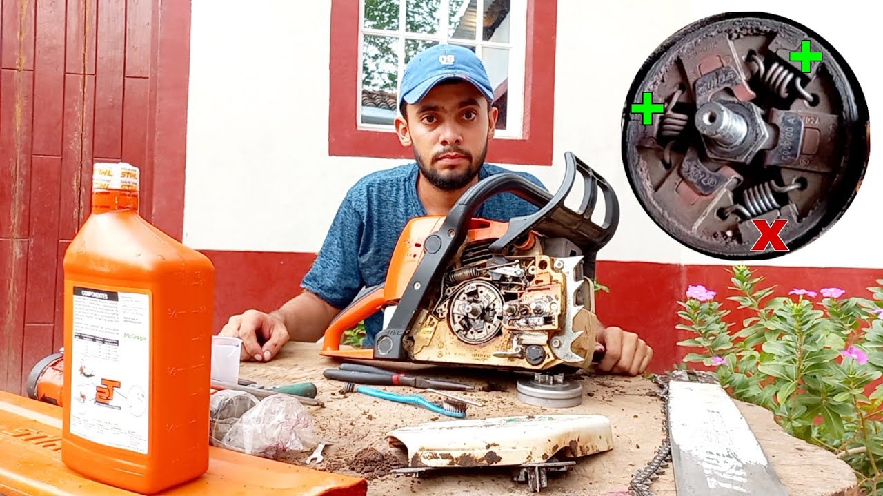 motosierra ms 310, Problema en el embrague y la cadena no para de dar bueltas ajustado el relantí