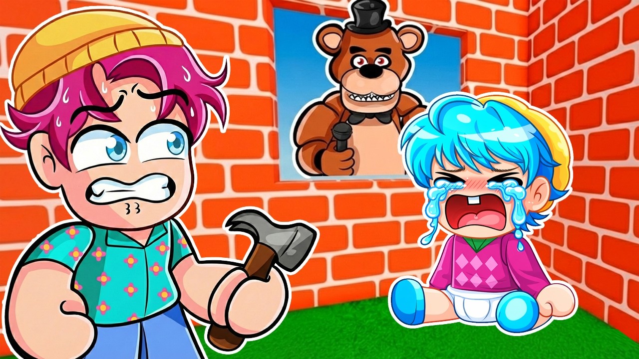 CONSTRUIMOS un BUNKER para PROTEGER a BABY SAJA en ROBLOX!