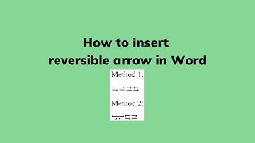 How to insert reversible arrow in Word