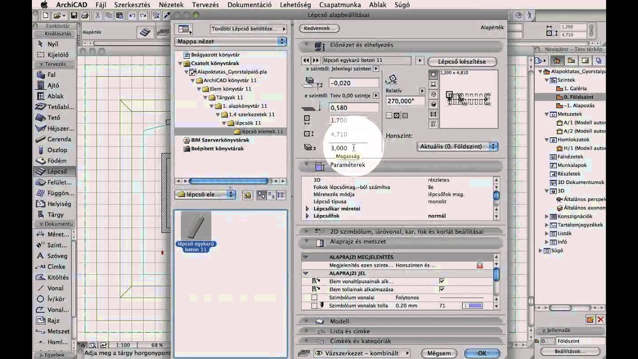 16. archicad gyorstalpaló galéria födém és lépcsŠyoutube