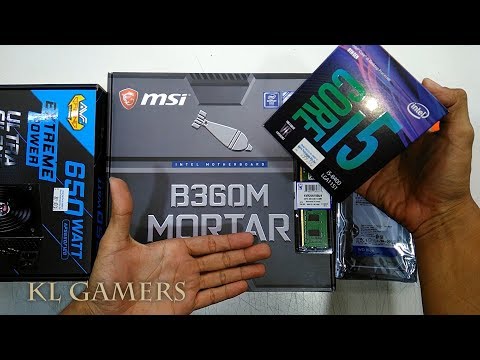 intel Core i5 8400 msi B360M Mortar 4GB DDR4 1TB AVF 650W Gaming