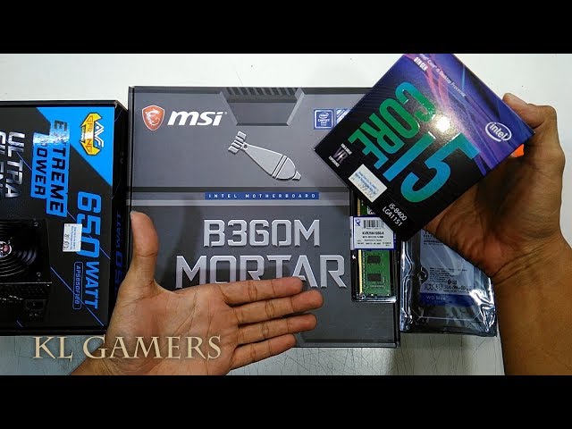 intel Core i5 8400 msi B360M Mortar 4GB DDR4 1TB AVF 650W Gaming