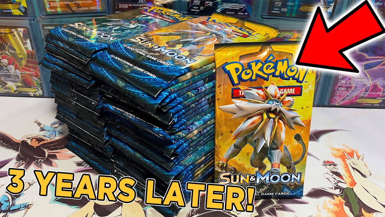OPENING 50+ MAPPED SUN AND MOON POKEMON BOOSTER PACKS 3 YEARS LATER!