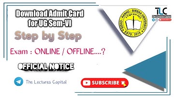 Download Admit Card for UG Sem-VI !! SKBU !!