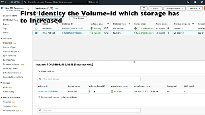 how to extend ebs volume aws linux/ubuntu