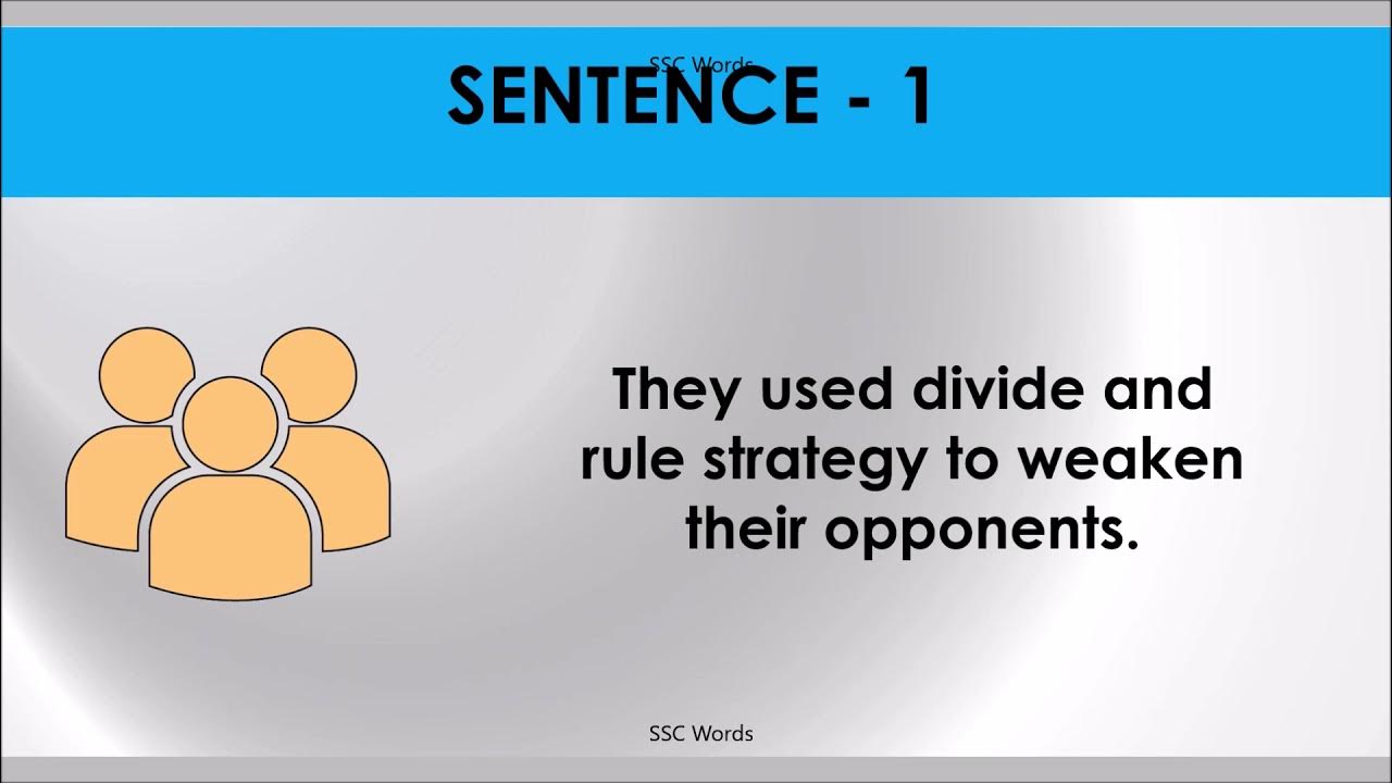 DIVIDE AND CONQUER OR RULE Idiom 1303 Meaning and five sentences