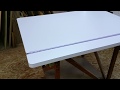 イビメラミン化粧板仕上げのテーブル天板白