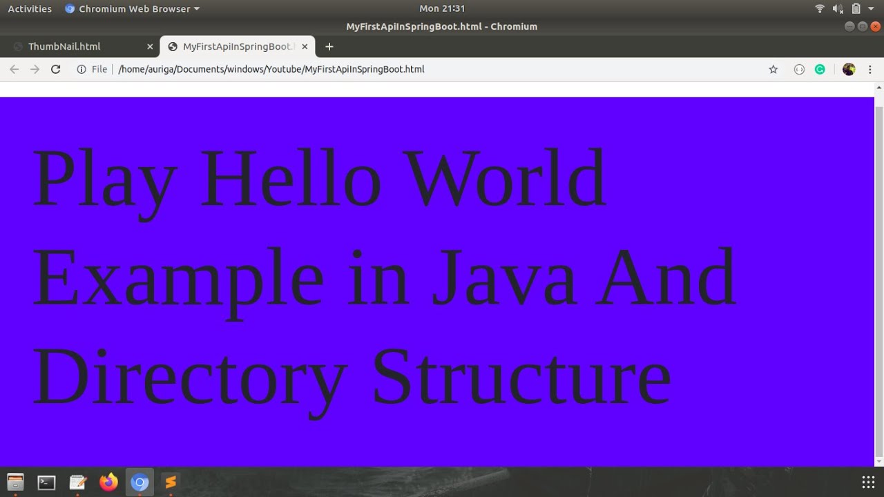 Play Hello World Example Part-2(Project Directory Structure) - YouTube