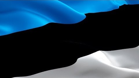 Estonia Flag Wave Loop waving in wind. Realistic Estonian Flag background. Estonia flag Full HD