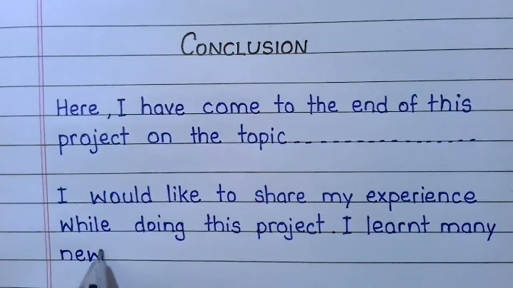 Conclusion for file / How to write Conclusion / Conclusion for project file /Project File Decoration