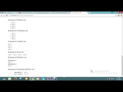 bootstrap - ordered