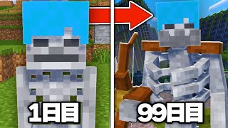 スケルトンに変身して100日間生き残れるか!?【まいくら / マインクラフト】