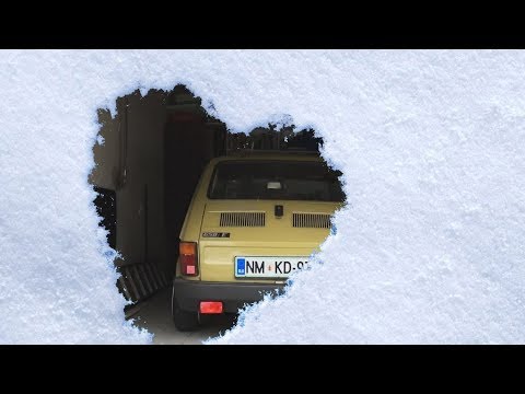 1987 Fiat 126p winter cold start