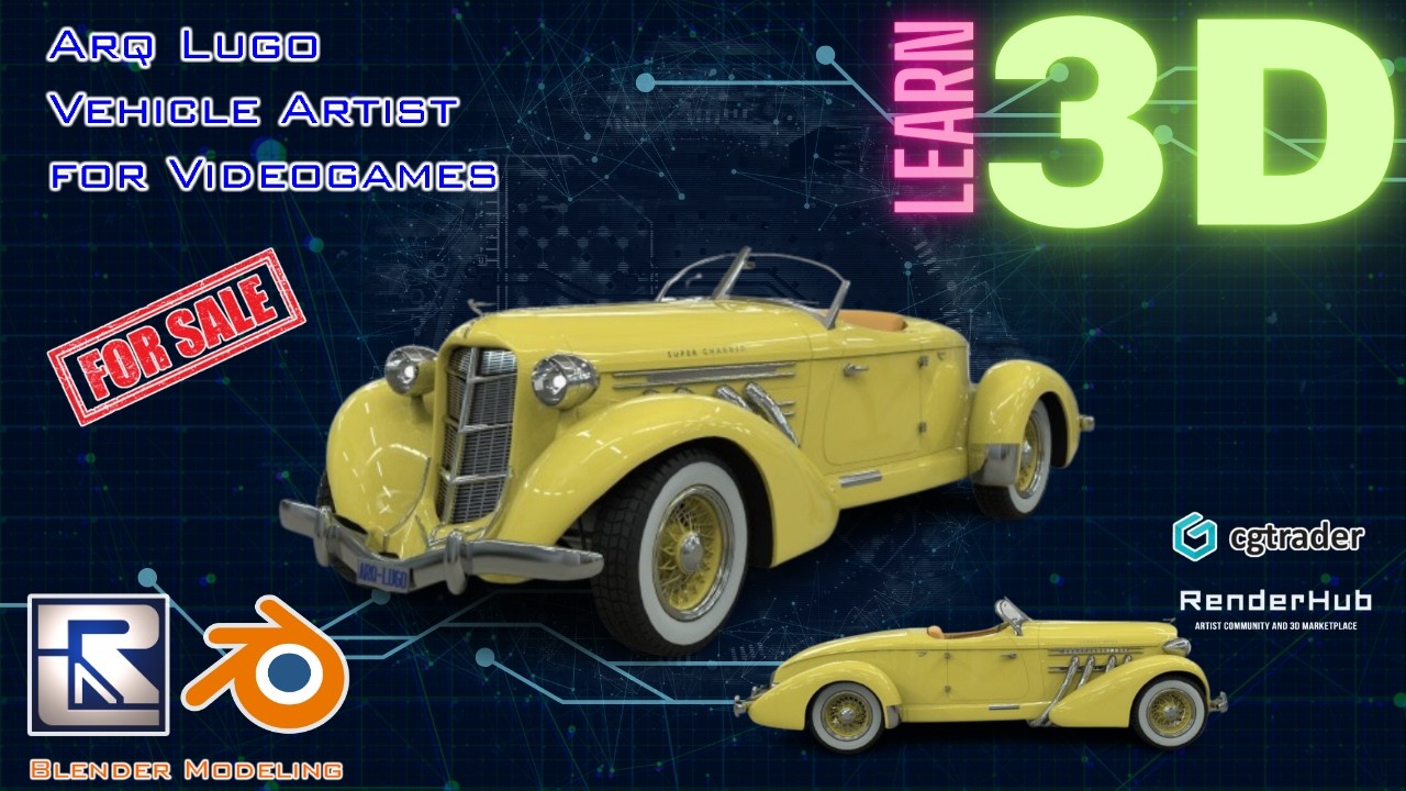 Auburn 851 Speedster 1934 Midpoly 3D model - Superhive (formerly