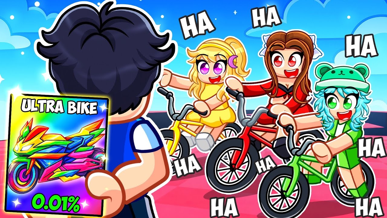 I Pretended To Be A NOOB In Bike Obby Then Used 0.01% BIKE! (Roblox)