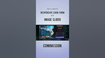 "Responsive Login Form with Image Slider — Coming Soon!"   #coding #codingshorts #css #html