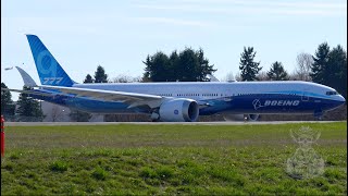 Boeing Company 777-9 Taxi And Takeoff From Paine Field