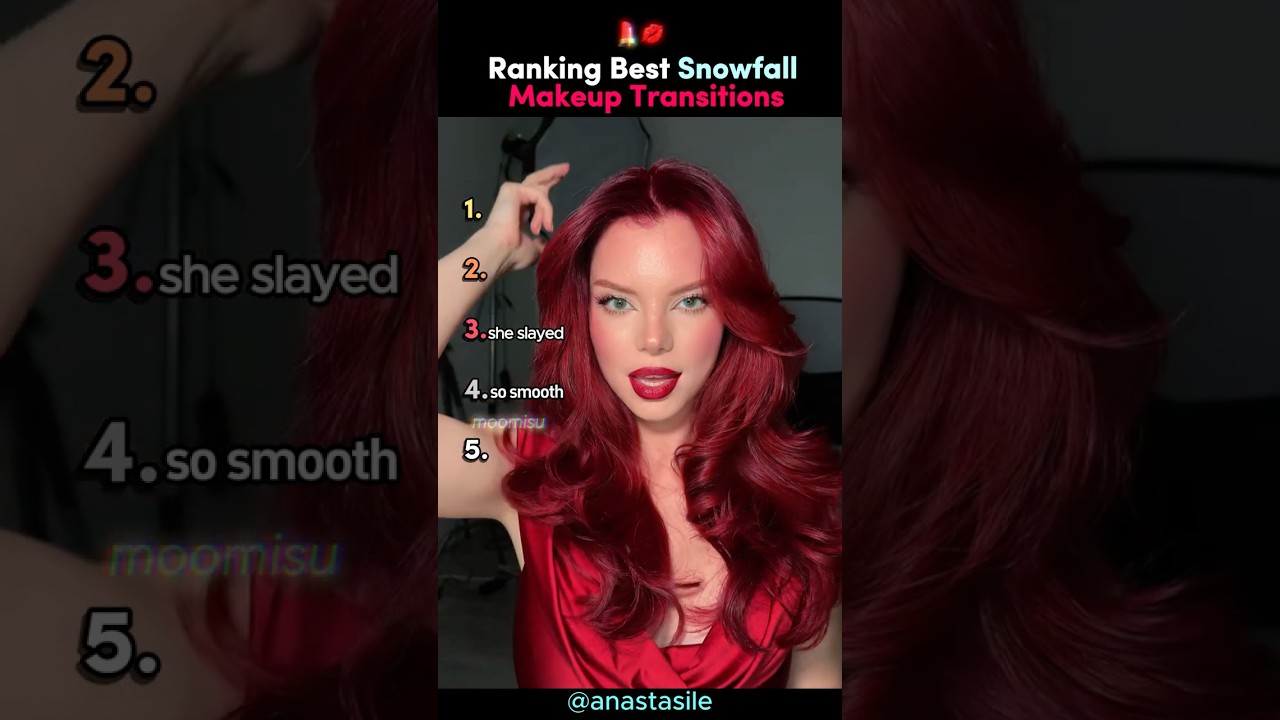 Ranking Best Snowfall Makeup Transitions 💄 #tiktokviral