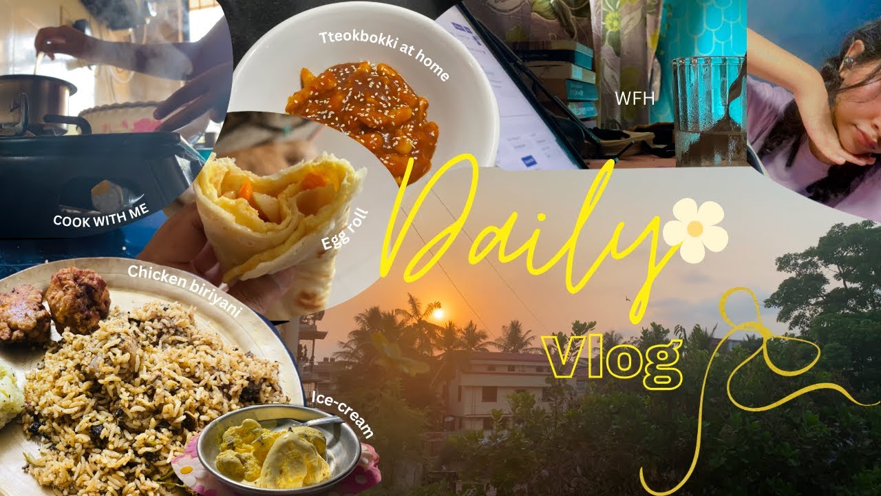 Realistic Days in My Life 🌷| Aesthetic vlog Indian 🇮🇳| Mom’s birthday, Making tteokbokki, WFH & more