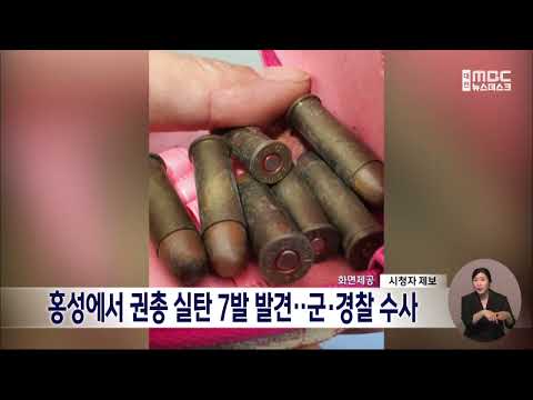 홍성 서부면 낚시터서 실탄 7발 발견.. 감식 진행중/대전MBC