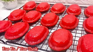 CARA MEMBUAT KUE KU / KUE THOK ISI KACANG HIJAU DAN TIPS AGAR KUE TIDAK MELEBAR