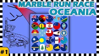 Country Balls Marble Run Race Oceania - Race 1 of 6 - Algodoo