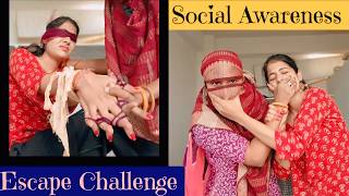 #like Social Awareness||Save Dogs🐕 ||Escape Challenge||Stay Safe Stay happy/Blindfolded