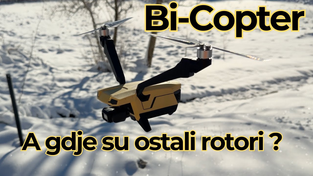 Bi-Copter Vcopter Falcon mini, dron s samo dva rotora !