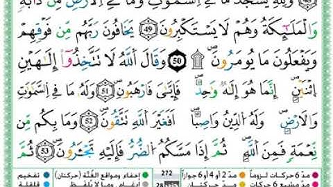 حمزة الجزائري سورة النحل كاملة مكتوبة برواية ورش عن نافع